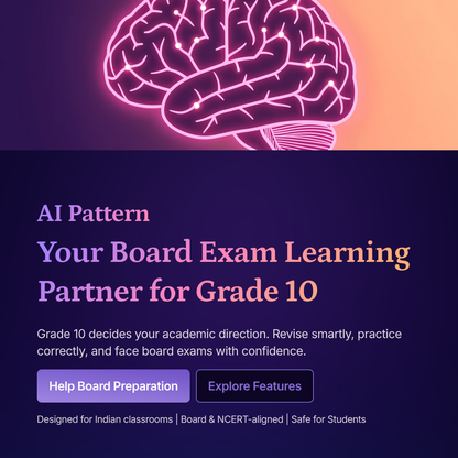 Advertisement for AI learning tool with two students studying on a computer screen.